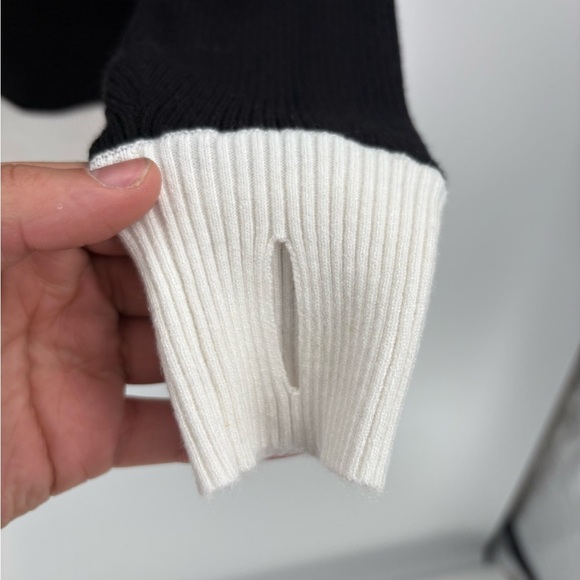 Blanc Noir Snap Button Intercept Cashmere Blend Pullover Sweater Size Small - Picture 6 of 15